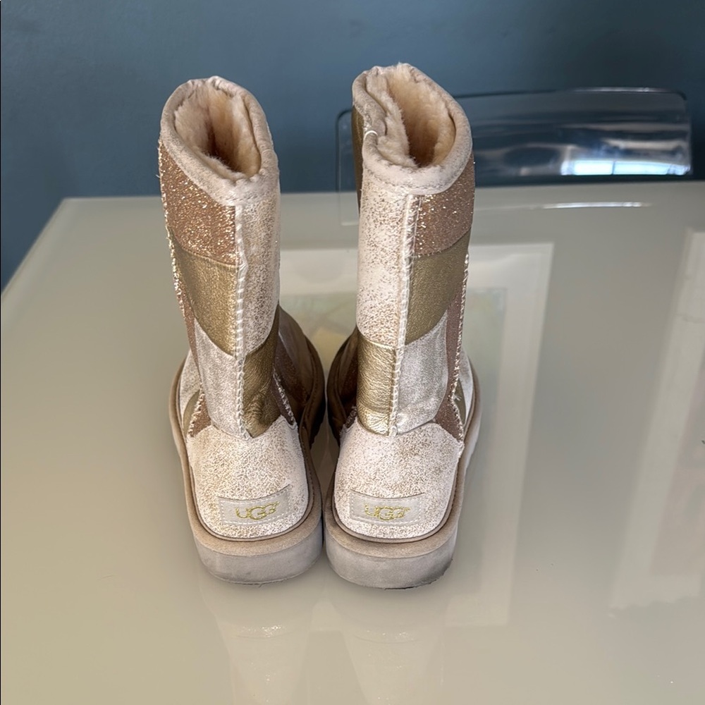 Ugg Womens Classic Glitter Patchwork Metallic Boo… - image 2